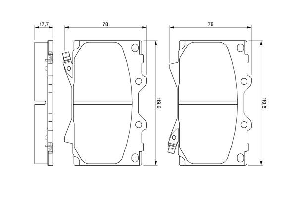0986424640 Bosch Передні гальмівні колодки