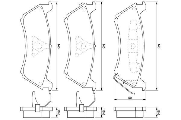 Задні гальмівні колодки Bosch 0986424648 ціна, від 33.75 USD