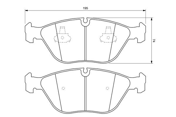 Передні тормозні колодки 0986424649 Bosch