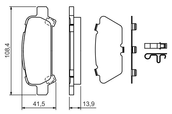 Купити 0986424650 Bosch Задні колодки
