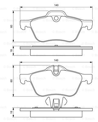 0986424652 Bosch Передні гальмівні колодки