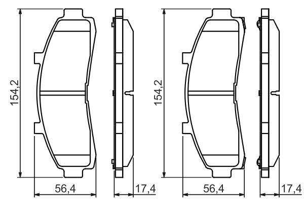 Купити 0986424656 Bosch Колодки гальмівні передні, дискові