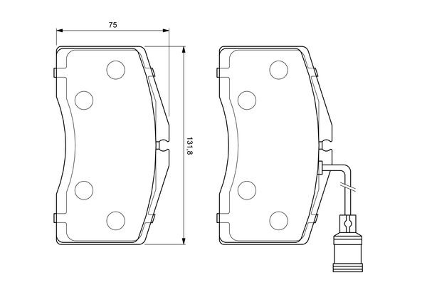 Передні тормозні колодки 0986424664 Bosch