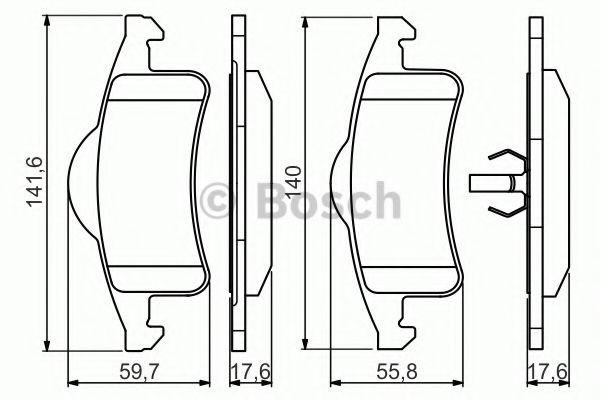 Задні гальмівні колодки Bosch 0986424665 ціна, від 24.81 USD