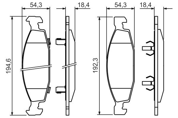 Купити 0986424666 Bosch Колодки гальмівні передні, дискові