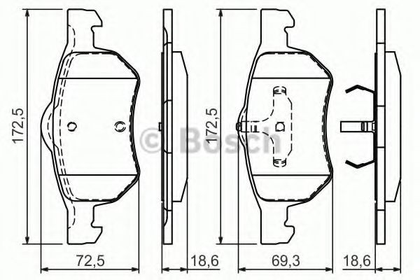 Купити 0986424668 Bosch Колодки гальмівні передні, дискові