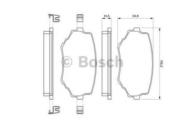 Купити 0986424669 Bosch Колодки гальмівні передні, дискові