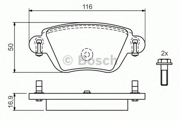 Задні гальмівні колодки Bosch 0986424671 ціна, від 26.93 USD