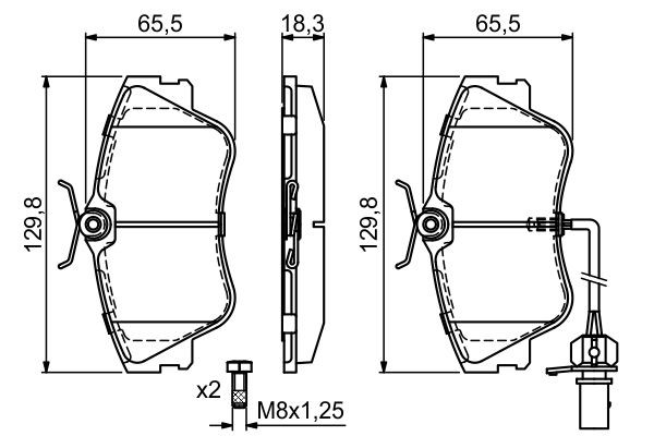 Гальмівні колодки Bosch 0986424672 ціна, від 37.87 USD