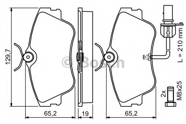Купити 0986424672 Bosch Колодки гальмівні передні, дискові