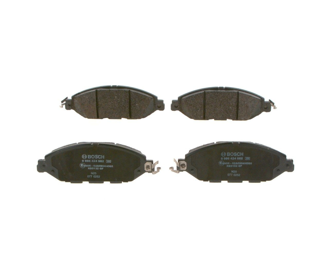 0986424682 Bosch Передні гальмівні колодки