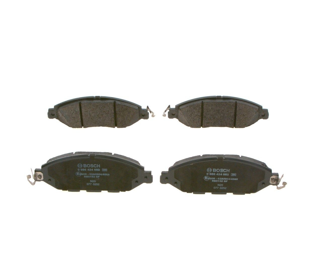 Гальмівні колодки Bosch 0986424682 ціна, від 39.80 USD