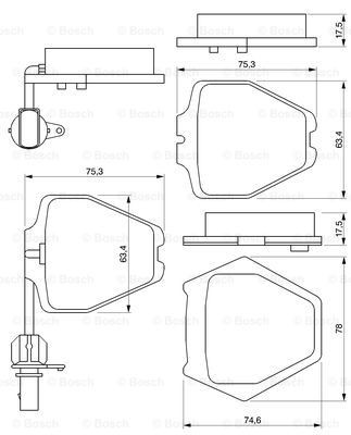 Тормозні колодки Bosch 0986424690