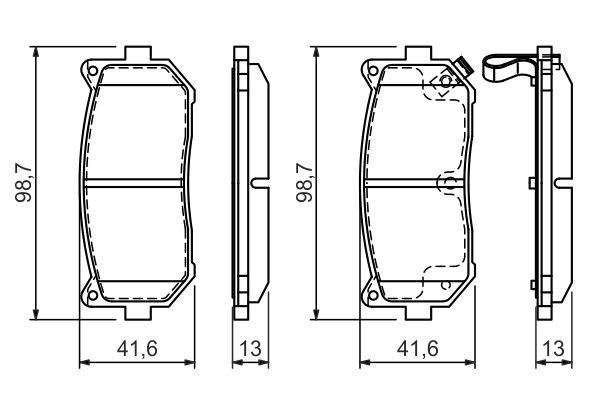 0986424693 Bosch Колодки гальмівні задні, дискові