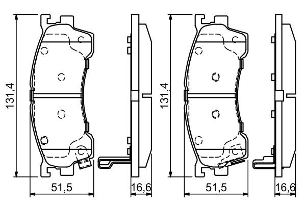 Передні тормозні колодки 0986424694 Bosch