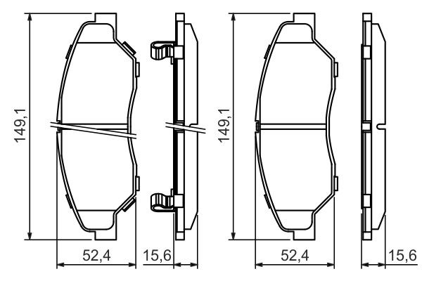 Передні тормозні колодки 0986424696 Bosch