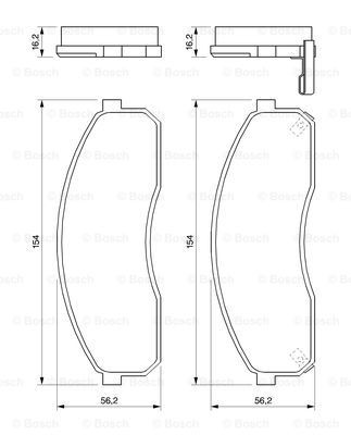 Передні тормозні колодки 0986424714 Bosch