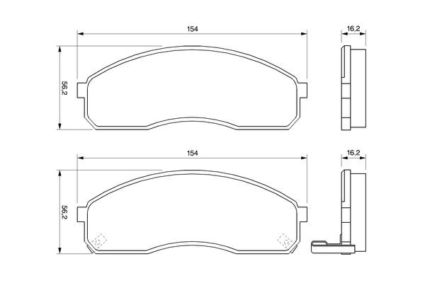 Передні тормозні колодки 0986424714 Bosch
