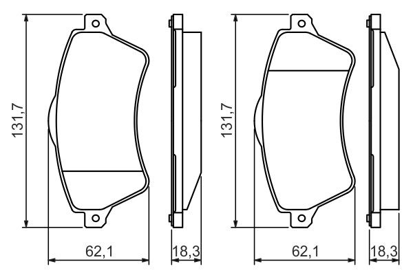 Купити 0986424721 Bosch Колодки гальмівні передні, дискові
