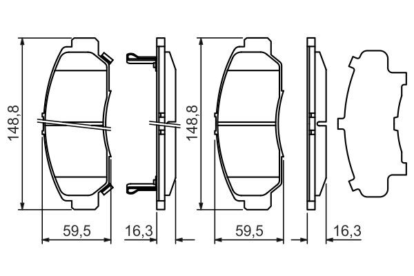 Гальмівні колодки Bosch 0986424722 ціна, від 27.65 USD