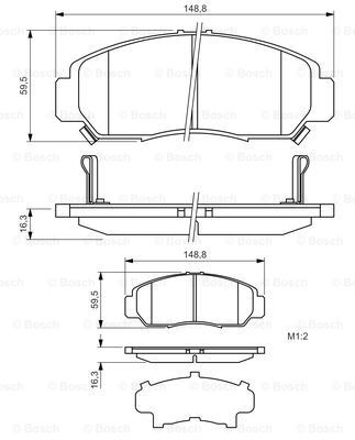Тормозні колодки Bosch 0986424722