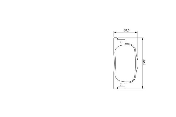 Задні гальмівні колодки 0986424730 Bosch