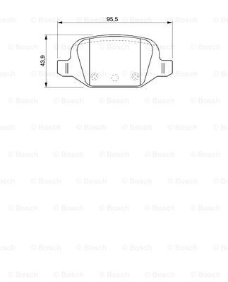 Задні гальмівні колодки 0986424756 Bosch