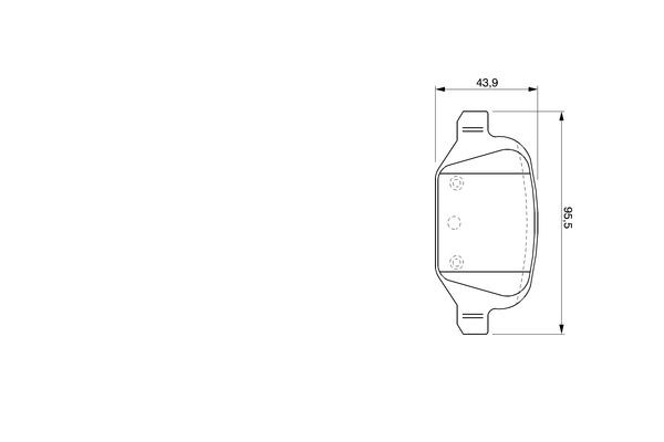 0986424756 Bosch Колодки гальмівні задні, дискові