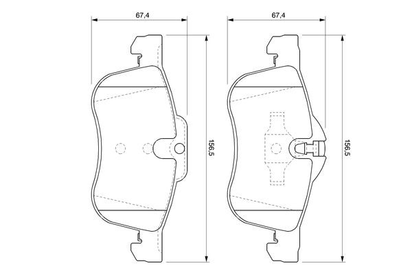 Купити 0986424758 Bosch Колодки гальмівні передні, дискові