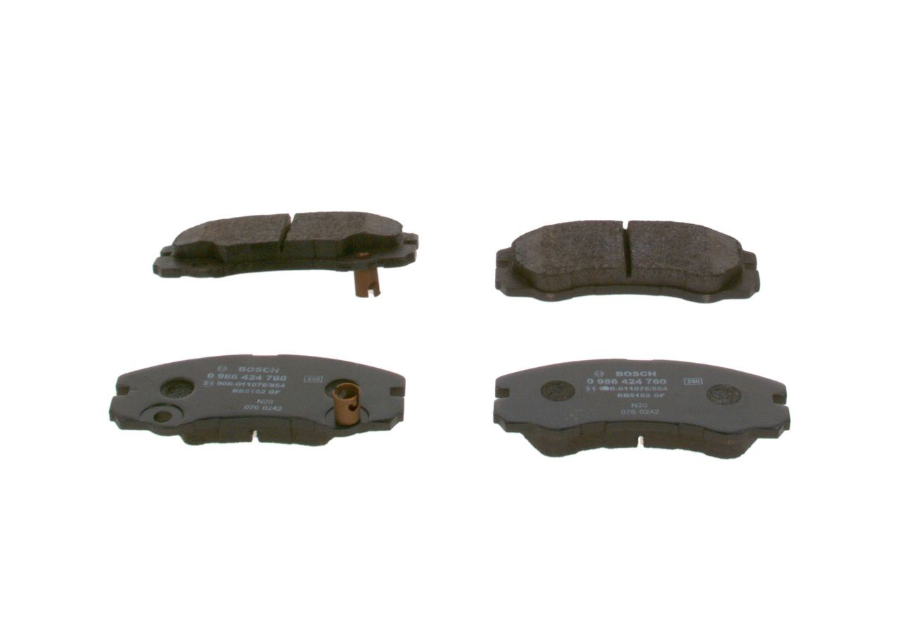 0986424760 Bosch Передні гальмівні колодки