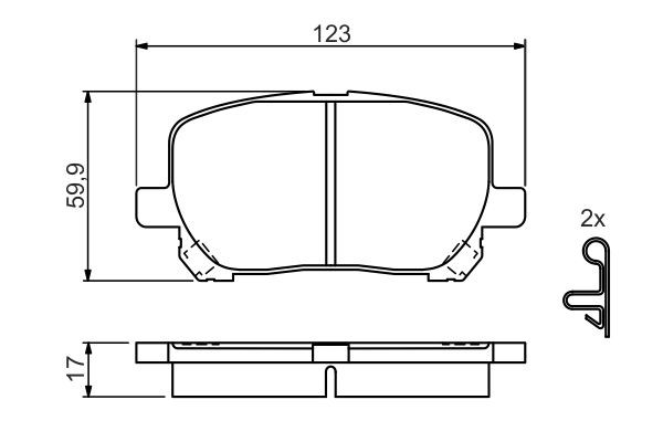 Тормозні колодки Bosch 0986424761