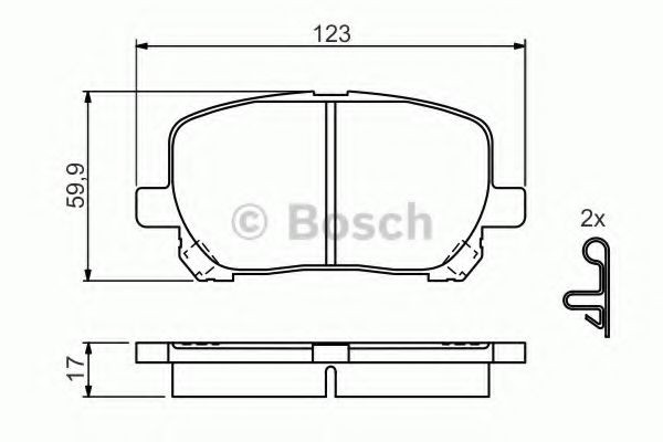 0986424761 Bosch Передні гальмівні колодки