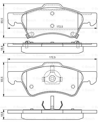 Купити 0986424765 Bosch Колодки гальмівні передні, дискові