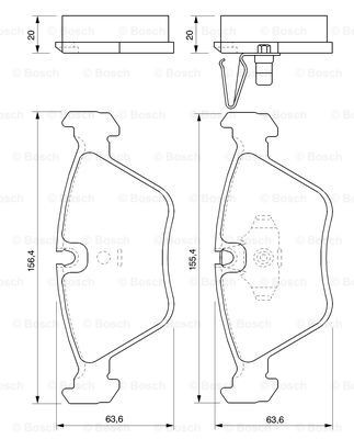 Гальмівні колодки Bosch 0986424767 ціна, від 34.00 USD
