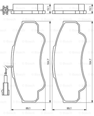 0986424769 Bosch Передні гальмівні колодки
