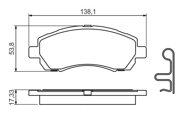 Тормозні колодки Bosch 0986424770