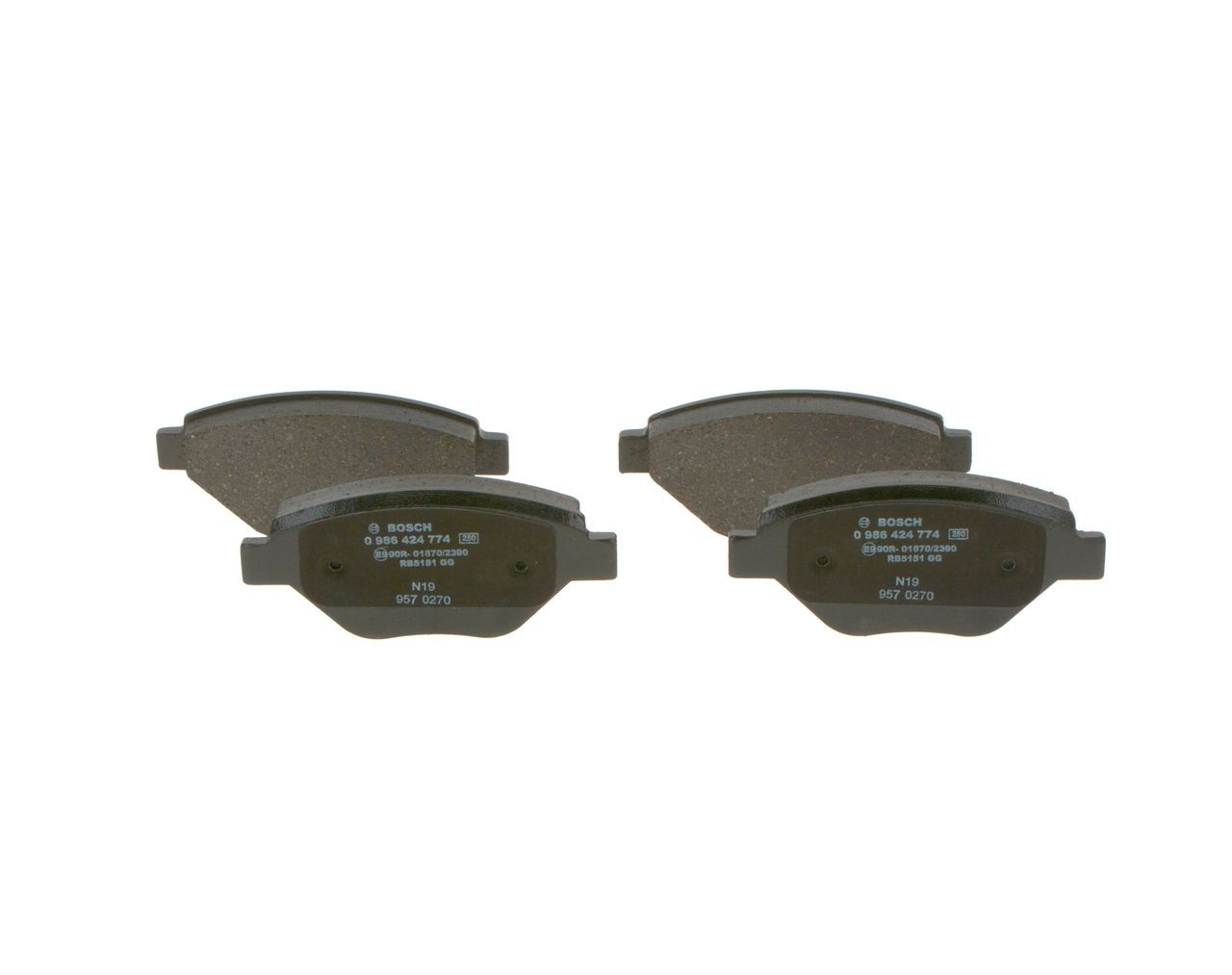 Купити 0986424774 Bosch Колодки гальмівні передні, дискові
