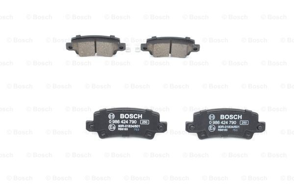 0986424790 Bosch Колодки гальмівні задні, дискові
