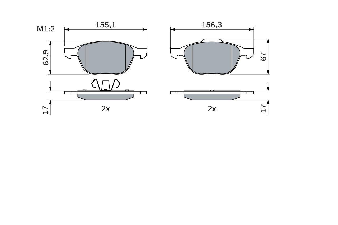 Тормозні колодки Bosch 0986424794