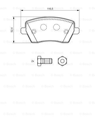 Купити 0986424795 Bosch Колодки гальмівні передні, дискові