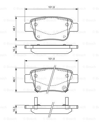 Задні дискові колодки Bosch 0986424798