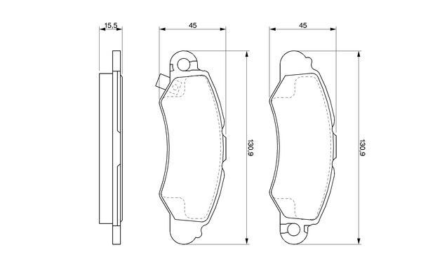 0986424804 Bosch Передні гальмівні колодки