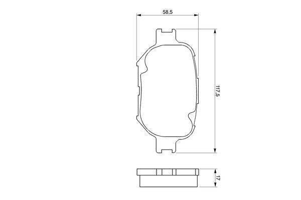 Передні тормозні колодки 0986424808 Bosch