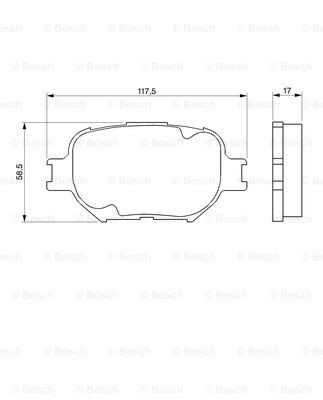 0986424808 Bosch Передні гальмівні колодки