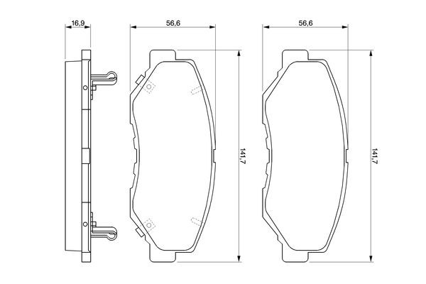 Гальмівні колодки Bosch 0986424809 ціна, від 29.79 USD