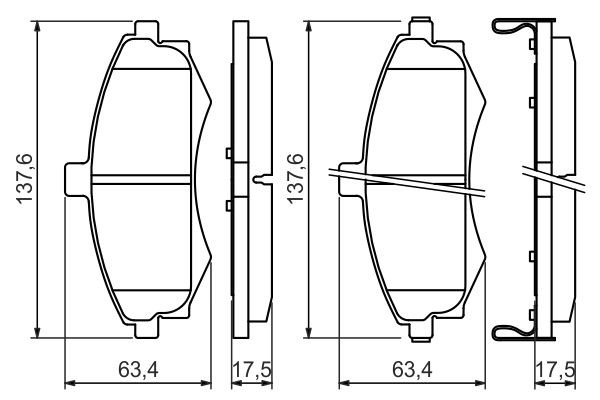 Передні тормозні колодки 0986424810 Bosch