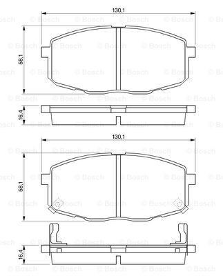 0986424811 Bosch Передні гальмівні колодки