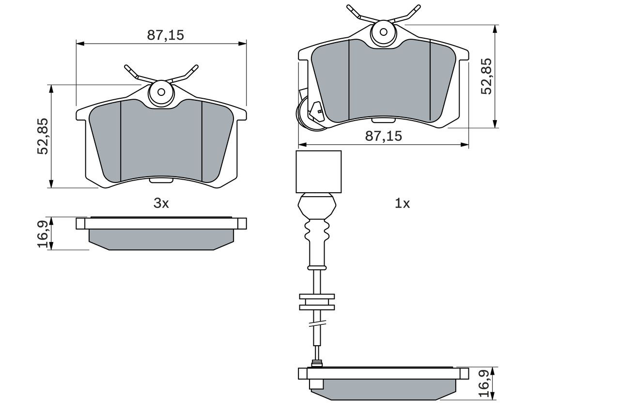 0986424813 Bosch Колодки гальмівні задні, дискові