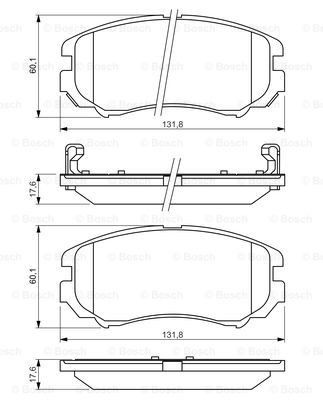 Передні тормозні колодки 0986424815 Bosch