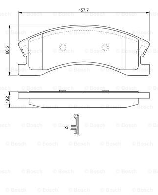 Гальмівні колодки Bosch 0986424823 ціна, від 35.29 USD